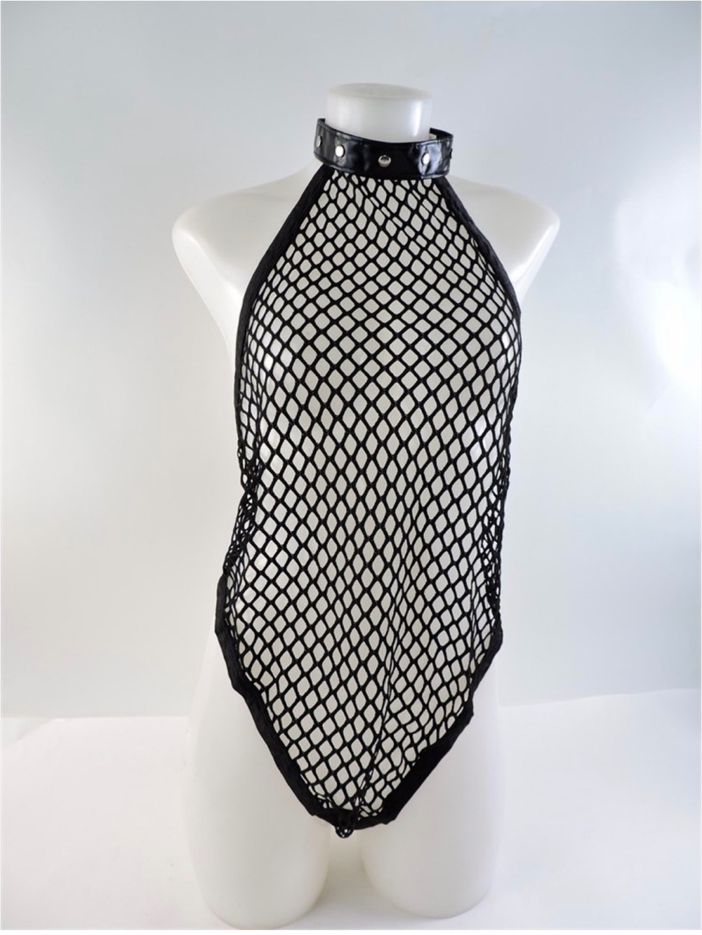 Dreamgirl Black Fishnet Halter Necklace Scarf